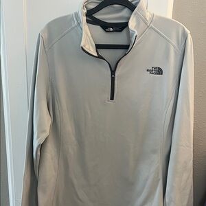The North Face Light Gray Quarter-Zip Pullover
